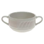 Thumbnail image #1 for Vertex China Sausalito SAU-4H-P China Bouillon Cup, 8 oz, with Handles, Stackable, Plum Case of 3 Dozen