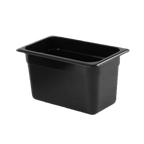 Thumbnail image #1 for Thunder Group PLPA8146BK Polycarbonate Food Pan, 1/4 Size, 6" Deep, Black Case of 24