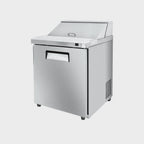 Thumbnail image #1 for Hurakan by Equip.me HKN-SPMT28R1S Mega Top Sandwich/Salad Prep Refrigerator, 1 Door, 12 x 1/6 Pan, 28.88"W, Stainless Steel
