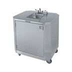 Thumbnail image #1 for Lakeside Manufacturing 9610 Mobile Stainless Steel Hand Washing Station, Single Bowl, Warm & Cold Water Faucet