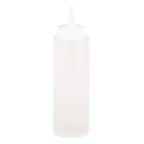 Thumbnail image #1 for TableCraft Products 108C Clear 8 oz Squeeze Bottle with Natural Cone Tip, 38mm Opening Case of 72