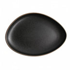 Thumbnail image #1 for Kadra Kitchenware Vikko Thunder VT-1702 China Plate, 7-1/4", Rounded Triangle, Black Case of 12