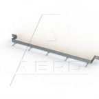 Thumbnail image #1 for AERO Manufacturing SBSPR-108 Wall-Mount Stainless Steel Pot Rack, 108"W x 6"D, Single Bar, Plated Double-Pronged Hooks