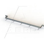 Thumbnail image #1 for AERO Manufacturing SBGPR-36 Wall-Mount Commercial Pot Rack, 36"W x 6"D, Single Bar, Painted, Plated Double-Pronged Hooks