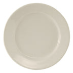 Thumbnail image #1 for Tuxton China Reno TRE-016 Ceramic Round Plate, 10-1/2", Wide Rolled Rim, American White/Eggshell 1 Dozen