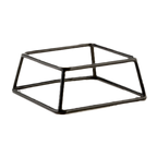 Thumbnail image #1 for G.E.T. SS763-RC Rectangular Buffet Pedestal, 7 x 6 x 3 in, Rubber-Coated Steel, Black Case of 3