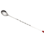 Thumbnail image #1 for TableCraft Products 502K 12-Inch Stainless Steel Bar Spoon with Red Knob Case of 24
