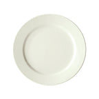 Thumbnail image #1 for Winco BPR-14RE-AW 14" Round Porcelain Plate, Rolled Edge, American White Case of 6