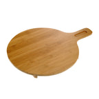 Thumbnail image #1 for Tableware Solutions USA Leone S0072 Round Bamboo Cutting Board, 14" Diameter x 1" Thick, with Handle