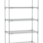 Thumbnail image #1 for Metro Super Erecta SA-2442C-86-S5 Super Adjustable Wire Stationary Starter Shelving Unit, 42"W x 24"D x 86"H, 800 lb. capacity per shelf, 2000 lb.