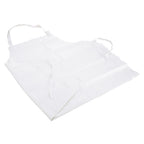 Thumbnail image #1 for AllPoints Foodservice Parts & Supplies 1331406 White Vinyl Dishwasher Apron, 45 x 35 in, 20 mil, Adjustable Neck Strap