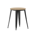 Thumbnail image #1 for Flash Furniture JJ-T14623-60-BRBK-GG Round Resin-Top Outdoor Dining Table, 23.75"D x 30"H, Steel Base, Brown/Black