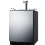 Thumbnail image #1 for Summit Commercial Summit Appliance SBC58BLBIADATWINBW Commercial Beer & Wine Kegerator, Dual Tap, ADA Height, Automatic Defrost
