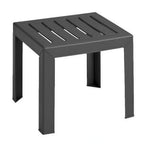 Thumbnail image #1 for Grosfillex Bahia CT052002 Outdoor Square Low Table, 16 x 16 in, Slatted Resin Top, Charcoal