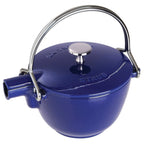 Thumbnail image #1 for Zwilling J.A. Henckels Staub® 1004372 Enameled Cast Iron Teapot/Kettle, 1 qt., with Lid and Tea Ball, Dark Blue