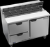 Thumbnail image #6 for Beverage-Air SPED48HC-12-2 48-Inch 2-Section Sandwich Prep Table with 1 Door, 2 Drawers and 12-Pan Top