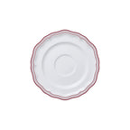 Thumbnail image #1 for Steelite International Folio, Porcelain 62586FP821 Porcelain Saucer, 6.5", Round, Adelina Triple Line Maroon Case of 2 Dozen