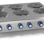 Thumbnail image #5 for Imperial (Middleby) IHPA-6-36-E 36-Inch Electric Countertop Hot Plate, 6 Round Plate Elements, Solid Top, Infinite Controls, Stainless Steel