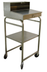 Thumbnail image #2 for Mobile Stainless Steel Stand-Up Receiving Desk with Sloped Top, Locking Storage, and Undershelf