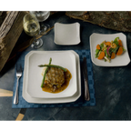 Thumbnail image #2 for International Tableware Paragon PA-220 8" Square Porcelain Coupe Plate, Bright White Case of 3 Dozen