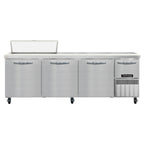 Thumbnail image #1 for Continental Refrigerator RA93N10 4-Door Refrigerated Sandwich Prep Table, 93 in Wide, 10-Pan Top, Stainless Steel