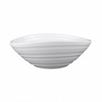 Thumbnail image #2 for G.E.T. Swirl - EGS DS725-W 23 oz White Melamine Oblong Bowl, 7 in, Swirl Design Case of 6