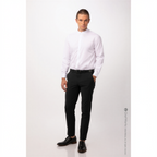 Thumbnail image #1 for Chef Works Formel SFB01-WHT-M Men's White Long-Sleeve Poly/Cotton/Elastane Dress Shirt, Medium