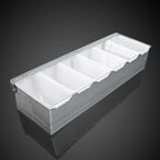 Thumbnail image #1 for New Star Foodservice Inc. 48049 Six-Compartment Stainless Steel Condiment Dispenser Case of 12