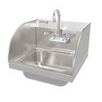 Thumbnail image #1 for GSW USA HS-1615S-N Wall-Mount Hand Sink, 1 Compartment, 16"W x 15-1/4"D, 304 Stainless Steel, Faucet Included