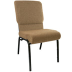 Thumbnail image #1 for Flash Furniture PCHT185-105 Stackable Restaurant Chair, Fabric Upholstery, Molded Foam Seat, Steel Frame, Mixed Tan