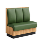 Thumbnail image #1 for ATSMFG ATS AT&S-AS-KR42-3CH GR8 Karender Standard Booth, single, 48" long x 42" high, 3-channel back, Upholstery and foam fitted over a computer-cut