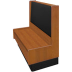 Thumbnail image #1 for Oak Street Aristocrat ARST-7242-SGL-WSUB Single Restaurant Booth, 72"L x 42"H, Upholstered Back, Oak Wood Seat, Unfinished Outside Back