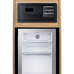 Thumbnail image #1 for Summit Commercial Summit Appliance QCSSF2OAK 21" Light Oak Coffee Station with Glass-Door Minibar and In-Room Safe
