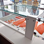 Thumbnail image #1 for Oscartek Rosa ROSA F1700 Refrigerated Fish Display Case, 67", Straight Glass Front, Stainless Steel Interior, Self-Contained Refrigeration