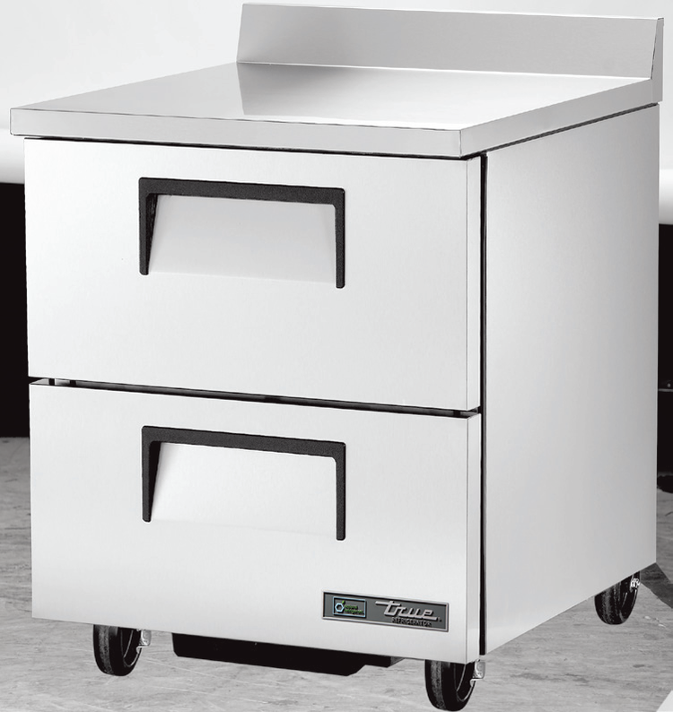 Product image #5 for True 27-Inch 1-Section 2-Drawer Worktop Refrigerator, Rear-Mounted Self-Contained, Stainless Steel