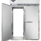 Thumbnail image #1 for Continental Refrigerator Designer Line D2RINRT-E Extra-High Two-Section Roll-Thru Refrigerator, Self-Contained, Solid Doors