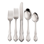 Thumbnail image #2 for 1880 Hospitality Croydon by Oneida® 1312STSF Silver-Plated 6-Inch Demitasse Teaspoon with Scrollwork Grooved Handle Pack of 3 Dozen