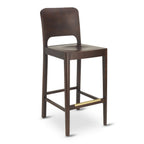 Thumbnail image #1 for G & A Commercial Seating Milano 9660VS Commercial Bar Stool, Armless Solid Wood Back, Veneer Seat, Walnut Finish