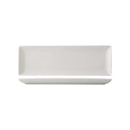Thumbnail image #1 for CAC China Victoria VCT-413 Rectangular Porcelain Tray, 11-1/2"L x 3-7/8"W x 3/4"H, Bone White 1 Dozen