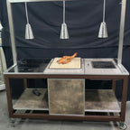Thumbnail image #2 for Eastern Tabletop 9603 Triple Self-Standing Stainless Steel Heat Lamp Warmer, 64"L x 58"H, (3) 250W Bulbs