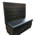 Thumbnail image #1 for G & A Commercial Seating Woodrow WOODROW-3/4-42 3/4 Circle Booth, Up to 42"H, Tall Wood Back, Removable Upholstered Seat