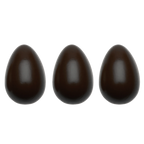 Thumbnail image #2 for JB Prince K802 Chocolate Mold, 3 Forms, 6"H Half-Egg Shape, Rigid Polycarbonate