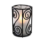 Thumbnail image #1 for Sterno Industrial Chic 85264 Swirl Wire Lamp Base, 4-1/8" H x 2-3/4" Dia., Gloss Black