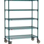 Thumbnail image #1 for Metro Super Erecta SA-2424K3-68-M5 Super Adjustable Super Erecta® Mobile Wire Shelving Unit, 24"W x 24"D x 68"H, 900 lb. capacity per unit, 1" shelf