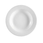 Thumbnail image #1 for CAC China Boston BST-3 Porcelain Embossed Round Soup Plate, 10 oz, 9 in Case of 2 Dozen