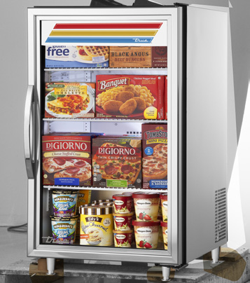 Product image #7 for True Countertop Glass Door Freezer Merchandiser, 1 Door, 3 Shelves, -10°F