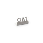 Thumbnail image #1 for American Metalcraft MSSO1 Laser-Cut Stainless Steel Oat Table Sign Case of 144