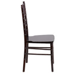 Thumbnail image #2 for Flash Furniture Hercules XS-WALNUT-GG Acacia Wood Chiavari Chair, Ladder Back, Walnut, Indoor/Outdoor, Stackable