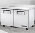 Thumbnail image #5 for True 48-Inch Two-Section Stainless Steel Worktop Freezer with Solid Doors and Rear-Mounted Self-Contained Refrigeration