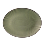Thumbnail image #1 for Vertex China Elements E-14-G 13-1/4-Inch Oval China Platter, Coupe Rim, Misty Green 1 Dozen
